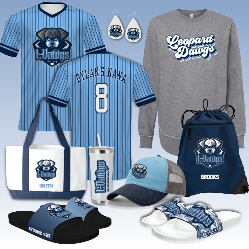 Custom Baseball Uniforms, Sample Design B